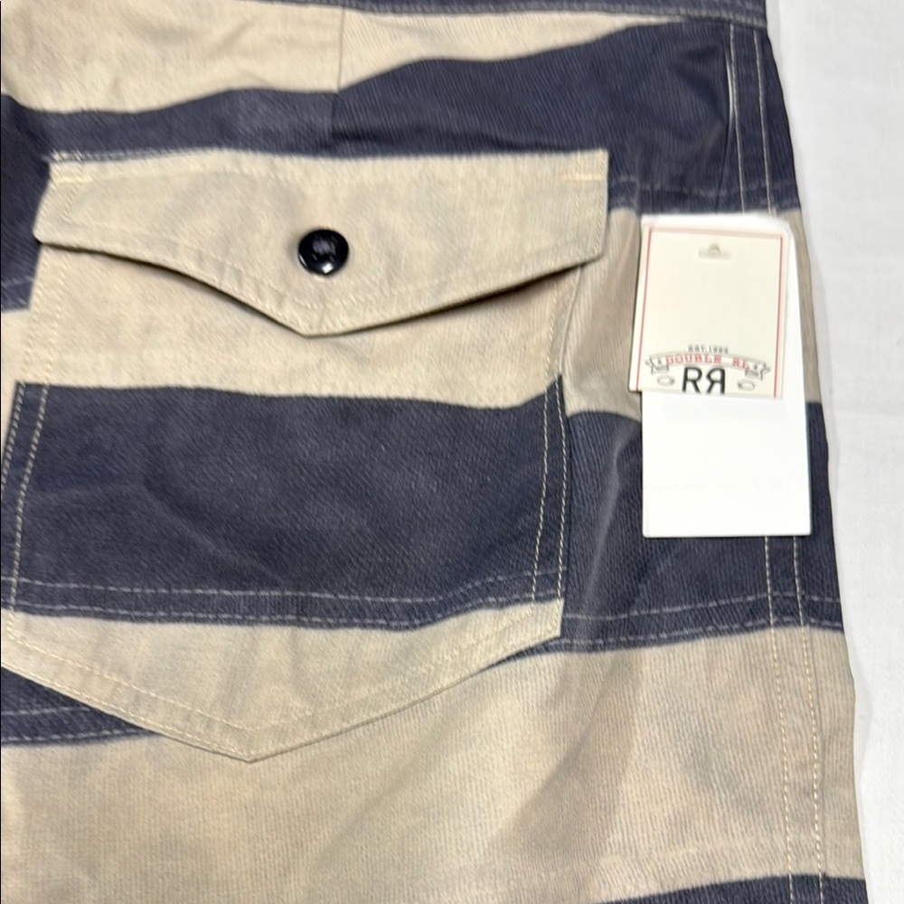 Ralph Lauren double RL Striped Twill Short 59% cotton 41% nylon - Picture 6 of 16